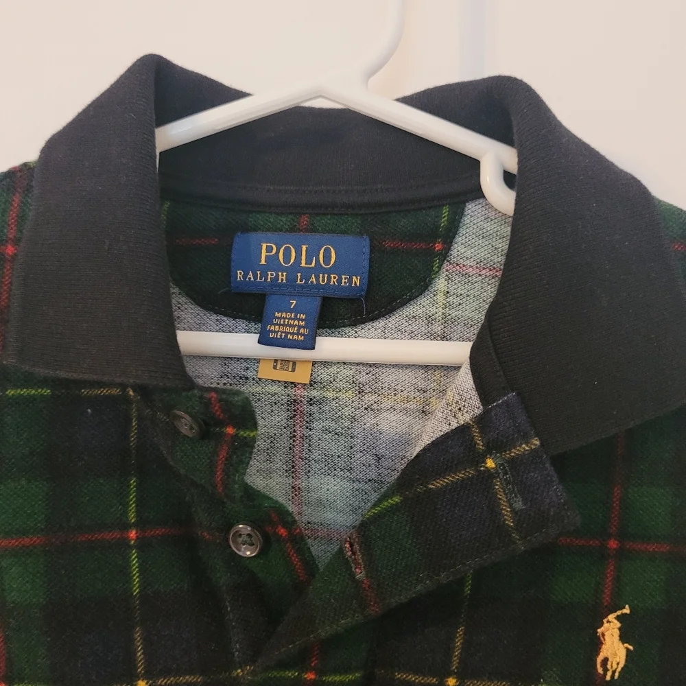 Polo Ralph Lauren Plaid Polo Shirt Kids Size 7
